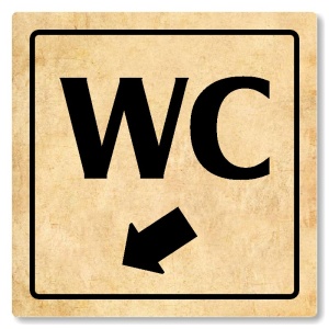 WC vlevo dolů, 80x80mm, pergamen, Arizona